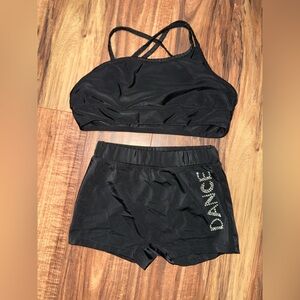 Black Kids Dance Matching Set